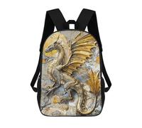 sinyumoney Metallic Monarch 17 Inch Backpacks Kids Schoolbag,3D Printed Elementary And Middle School Students Backpacks for Boys Girls