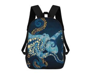 sinyumoney Metallic Octopus VII Rucksack Daypacks Business Backpack Water Resistant Bookbag for Girl, Teen Girls 17inch