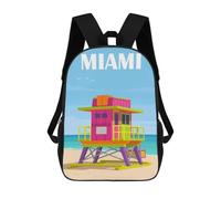 sinyumoney Miami Beach Rucksack Rucksack Casual Daypacks School Work Travel Bag for School/Work/Travel 17inch