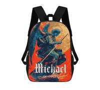sinyumoney Michael Archangel Art School Bags Water Resistant School Bag Business Backpack for Campus Outdoor Travel Sports 17inch