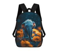 sinyumoney Micro Elephant Children's School Backpack Fashion Casual Children's Backpacks 3D Printed School Bags Boy Large Backpack 17inch