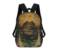 sinyumoney Midnight Toad Children's School Backpack Fashion Casual Children's Backpacks 3D Printed School Bags Boy Large Backpack 17inch