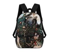 sinyumoney Mig21 Cockpit ColdWar Jet School Backpack School Bags For Girls Boys Backpack With Pocket Fashion School Bag Kids Backpack 17inch