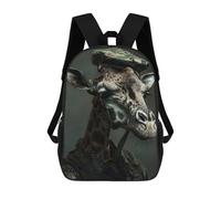 sinyumoney Military Giraffe Portrait Rucksack Water Resistant Travel Backpack Computer Bag for Campus Outdoor Travel Sports 17inch