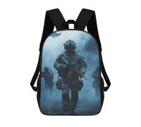sinyumoney Military Operation Children's School Backpack 3D Printed for Kids Travel Rucksacks Book Bags Kids School Bag 17inch