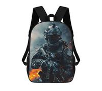 sinyumoney Military Soldier in Action School Backpack Large Lightweight Casual Backpack for Boys/Girls/Teenagers 17inch