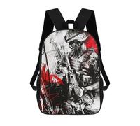 sinyumoney Military Soldier Red 3D Printed School Backpack Casual Children's Backpacks 3D Printed School Bag for Boys Elementary And Middle 17inch