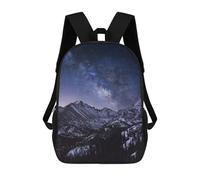 sinyumoney Milky Way over Longs Peak Backpack School Work Laptop Backpack Rucksack Bag for Men, Women & Teenage Boys 17inch