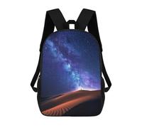 sinyumoney Milky Way Over Sand Dunes 3D Printed School Bag Children's School Backpack Schoolbags Travel Backpacks Casual Fashion Bag for Kids School Students 17inch