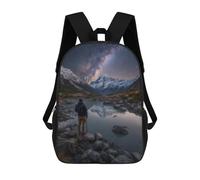 sinyumoney Milky Way Reflections in Mountains Rucksack Water Resistant Computer Rucksack for Camping Outdoor Adventures And Daily Travel 17inch