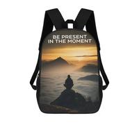 sinyumoney Mindful Living Motivation School Backpack Work Laptop Backpack Rucksack Bag for Teenage Girls Boys Women Men 17inch