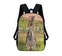 sinyumoney Mindset Tiger Motivaiton School Bags Work Laptop Backpack Rucksack Bag for Camping Outdoor Adventures And Daily Travel 17inch