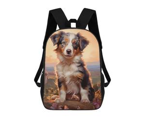 sinyumoney Miniature American Shepher School Backpack Business Laptop Rucksack Bag Unisex Casual Daypack for Boys/Girls/Teenagers 17inch
