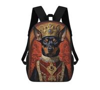 sinyumoney Miniature Pinscher King Rucksack Lightweight Airport College Students Back Pack- Perfect for Travel, Work And Daily Use 17inch