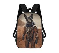 sinyumoney Miniature Pinscher On Mars Backpack School Bag Water Resistant Travel Backpack Computer Bag for Camping Outdoor Adventures And Daily Travel 17inch