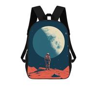sinyumoney Minimalist Astronaut School Backpack Water Resistant Computer Rucksack- Perfect for Travel, Work And Daily Use 17inch