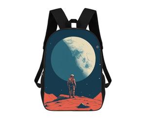 sinyumoney Minimalist Astronaut School Backpack Water Resistant Computer Rucksack- Perfect for Travel, Work And Daily Use 17inch