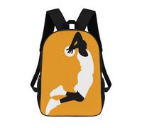 sinyumoney Minimalist Basketball School Backpack for Girls 17inch Casual Daypack Lightweight Rucksack Boy Girl Backpack for Middle School Students