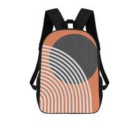 sinyumoney Minimalist Figures 04 Backpack, Children's Backpack, Student School Bag Bookbag Rucksack, 3D Printed School Bag for Boys Girls 17inch