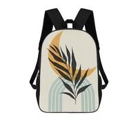 sinyumoney Minimalist Floral 10 Rucksacks 3D Printed Children Backpacks Fashion Casual Daypack Cute Travel Bags Outdoor Casual Daypack for Boy And Girl 17inch