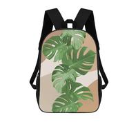 sinyumoney Minimalist Floral 74 Children's School Backpack 3D Printed for Kids Travel Rucksacks Book Bags for Boys Elementary School Students 17inch