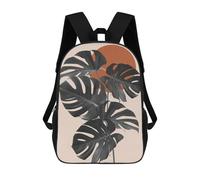 sinyumoney Minimalist Floral 95 Kids' Backpack 3D Printing School Bag Boys Cool Daypacks Casual Knapsack Fun Back Bag for Kids And Teenager 17inch