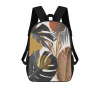 sinyumoney Minimalist Floral 98 Children's Backpack, 3D Printed School Backpack, Backpack for Boys Girls, Adjustable School Bag for Primary School 17inch