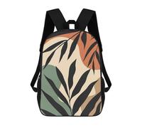 sinyumoney Minimalist Floral A63 Kids' Backpack 3D Printing School Bag Boys Cool Daypacks Casual Knapsack Fun Back Bag for Kids And Teenager 17inch