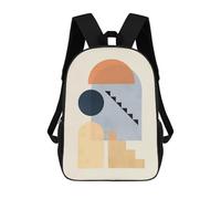 sinyumoney Minimalist Geometry II Backpack School Bag Water Resistant School Bag Business Backpack for Girls Boys Teenage 17inch