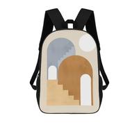 sinyumoney Minimalist Geometry X Backpack School Rucksack Casual Daypacks School Work Travel Bag for Girl, Teen Girls 17inch