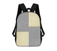 sinyumoney Minimalist Lines 01 Backpack, Children's Backpack, Student School Bag Bookbag Rucksack, 3D Printed School Bag for Boys Girls 17inch