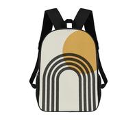 sinyumoney Minimalist Lines 24 Backpack Kids School Backpack School Bag 3D Printed Fashion School Bag for Boys Elementary And Middle School Student 17inch