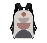 sinyumoney Minimalist Lines 30 Kids' Backpack 3D Printing School Bag Boys Cool Daypacks Casual Knapsack Fun Back Bag for Kids And Teenager 17inch