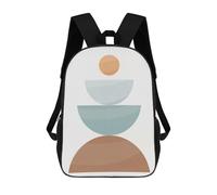 sinyumoney Minimalist Lines 34 Backpacks Kids School Backpack School Bag 3D Printed Fashion School Bags for Boys Elementary And Middle School Students 17inch