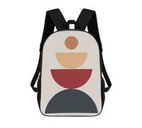 sinyumoney Minimalist Lines 36 Kids School Backpack School Bag 3D Printed School Bag for Boys Elementary And Middle School Students 17inch