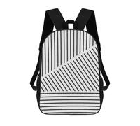 sinyumoney Minimalist Lines 37 Backpack Kids School Backpack School Bag 3D Printed Fashion School Bag for Boys Elementary And Middle School Student 17inch