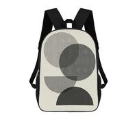 sinyumoney Minimalist Lines 43 Backpack with Pocket 3D Printed Backpacks, Travel Rucksacks Book Bags Kids School Bag 17inch