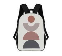 sinyumoney Minimalist Lines 48 School Bag Backpack Teen Schoolbag 3D Printing Adjustable Schoolbag Fashion Pocket Bag for Kids Boys Girls Students And Teenagers Fans 17inch