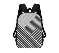 sinyumoney Minimalist Lines 5 Backpack 3D Printed Kids School Backpack High Capacity Travel Backpacks Book Bags Kids Backpack 17inch
