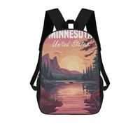 sinyumoney Minnesota Sunset Landscape Children’s Backpack Girls Boys, Rucksack Bag, Daypack, Primary School, Perfect for Back to Kids School Or PE, Gifts And Travel 17inch