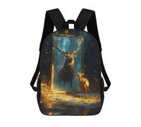 sinyumoney Mirror of The Future Children's Backpack, 3D Printed School Backpack, Backpack for Boys Girls, Adjustable School Bag for Primary School 17inch