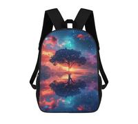 sinyumoney Mirrored Tree Fantasy Sky Backpack School Bag Work Laptop Backpack Rucksack Bag for Boys/Girls/Teenagers 17inch