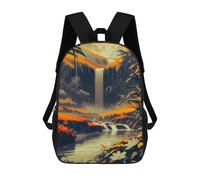 sinyumoney Misty Cascades Children’s Backpack Girls Boys, Rucksack Bag, Daypack, Primary School, Perfect for Back to Kids School Or PE, Gifts And Travel 17inch