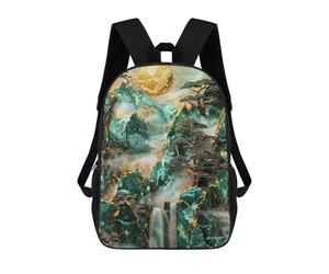 sinyumoney Misty Mountain Sunrise Backpack School Bag Large Water Resistant Laptop Backpack for Girls Boys Teenage 17inch