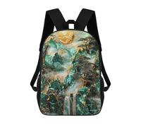 sinyumoney Misty Mountain Sunrise Children's School Backpack 3D Printed for Kids Travel Rucksacks Book Bags for Boys Elementary School Students 17inch