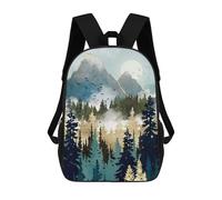 sinyumoney Misty Pines Children’s Backpack Girls Boys, 17 Inch Rucksack Bag, Daypack, Primary School, Perfect for Back to Kids