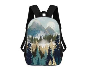 sinyumoney Misty Pines Children’s Backpack Girls Boys, 17 Inch Rucksack Bag, Daypack, Primary School, Perfect for Back to Kids