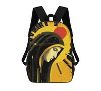 sinyumoney Modern Abstract Art Print School Backpack Fashion Stationery Backpack Waterproof Casual Daypacks for Men/Women 17inch