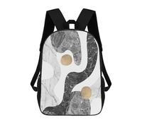 sinyumoney Modern Collage C Rucksacks 3D Printed Children Backpacks Fashion Casual Daypack Cute Travel Bags Outdoor Casual Daypack for Boy And Girl 17inch