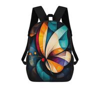 sinyumoney Modern Cubism Butterfly Backpack School Backpack Kids School Bag Large Capacity Kids Backpack for School Rucksack 3D Book Bag Gifts for Kids 17inch